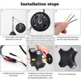 thumbnail image 5 of Luces de pared LED oso de fresa 12W a prueba de agua IP65 Black-6000k, 5 of 5