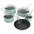 thumbnail image 4 of Martha Stewart 10-Piece Nonstick Cookware Set, Martha Blue, 4 of 9
