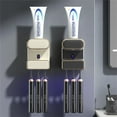 thumbnail image 2 of OUYAWEI Toothpaste Dispenser,Smart Automatic Toothpaste Dispenser Wall Mounted for Bathroom,Toothpaste Squeezer with 3 Toothbrush Slots,Beige, 2 of 7