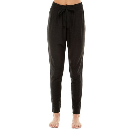 

Jaclyn Intimates Womens Yummy Jogger Pajama Pants Black Print Large