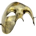 thumbnail image 4 of Máscara para hombre Máscara de mascarada Fantasma de la ópera Máscara de media cara, 4 of 5