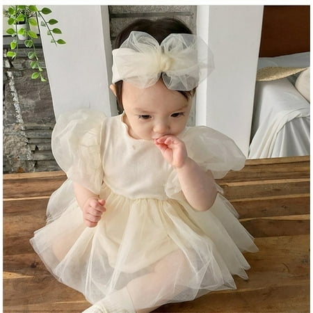 

kpoplk Toddler Summer Outfits For Girls Toddler Baby Girls 3Pcs Short Sleeve Letter Printed Romper Top Floral Pants Headband Summer Clothes Set(Beige)