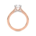 thumbnail image 5 of IGI Certified 5 Carat Cushion Shape Lab Grown Diamond Engagement Ring | 14K Rose Gold | Agnes Criss Cross Prong Solitaire Diamond Ring | FG-VS1-VS2 Quality Friendly Diamonds, 5 of 6