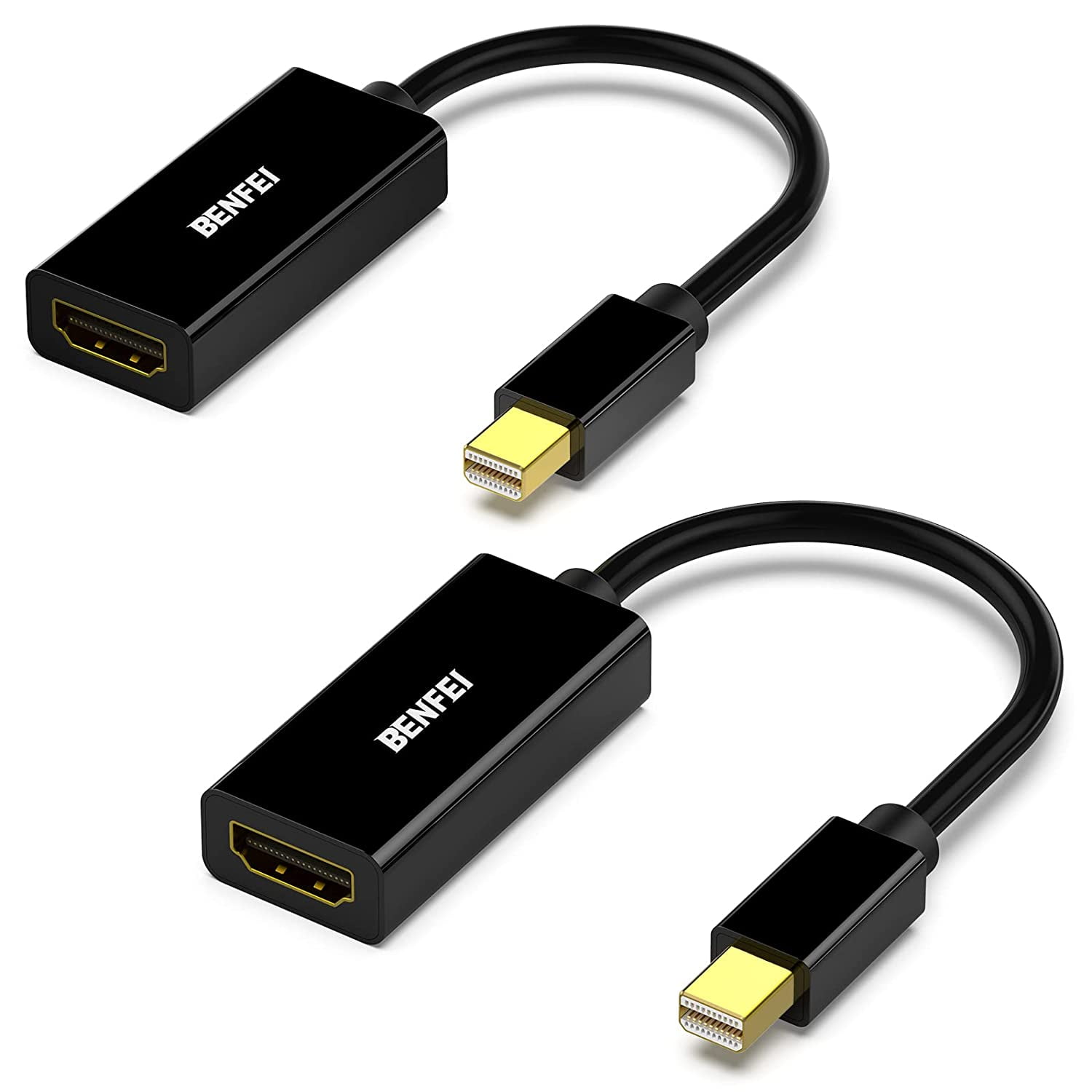 Mini to HDMI Adapter 2 Pack, Benfei Mini DP(Thunderbolt) HDMI Converter Gold-Plated Cord Compatible | Walmart Canada