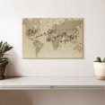 thumbnail image 2 of Elephant Stock The World Is Your Oyster Map Wall Art - Horizontal Canvas Wall Art - Living Room Wall Decor - Map Canvas - Brown And Gray Decor - 12" x 8", 2 of 6