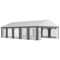 Barara King Outdoor Canopy Tent, Patio Portable Canopy,20' x 33' Heavy-duty Large Wedding Tent, Outdoor Carport Garage Party Tent,Gray