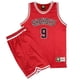 thumbnail image 3 of Conjunto de 2 camisetas de baloncesto unisex de color rojo, cortas, informales, sin mangas, para verano, Hisashi Mitsui, uniformes, 3 of 5