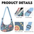 thumbnail image 2 of Lightweight Nylon Adjustable Strap Crossbody Bag Vintage Paisley Bohemian Floral Pattern Small Purse for Women Daily Use Hiking Outdoor, 2 of 5