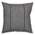 thumbnail image 2 of Creative Products Black Stripes 20x20 Spun Poly Pillow, 2 of 2