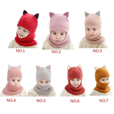 Youkk Interphones Pour Bebe Conjoined Echarpe Hat Cartoon Chaud Bebes Bonnet D Hiver Enfant En Bas Age Mignon Chapeau Tricote Walmart Canada