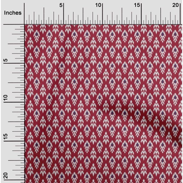 oneOone Silk Tabby Fabric Ethnic Ikat Print Fabric By Yard 42 Inch Wide