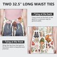 thumbnail image 6 of Colorful Mushroom Leaf White Pattern Apron-Garden Aprons for Women with Pockets-Cotton Linen Waterproof Kitchen Cooking Gardening Aprons Adjustable for Kitchen,Cooking,BBQ and Salon 33x27 Inch, 6 of 7