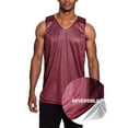 thumbnail image 3 of Ma Croix Men's Reversible Basketball Jersey Breathable Practice Tank Top, 3 of 8