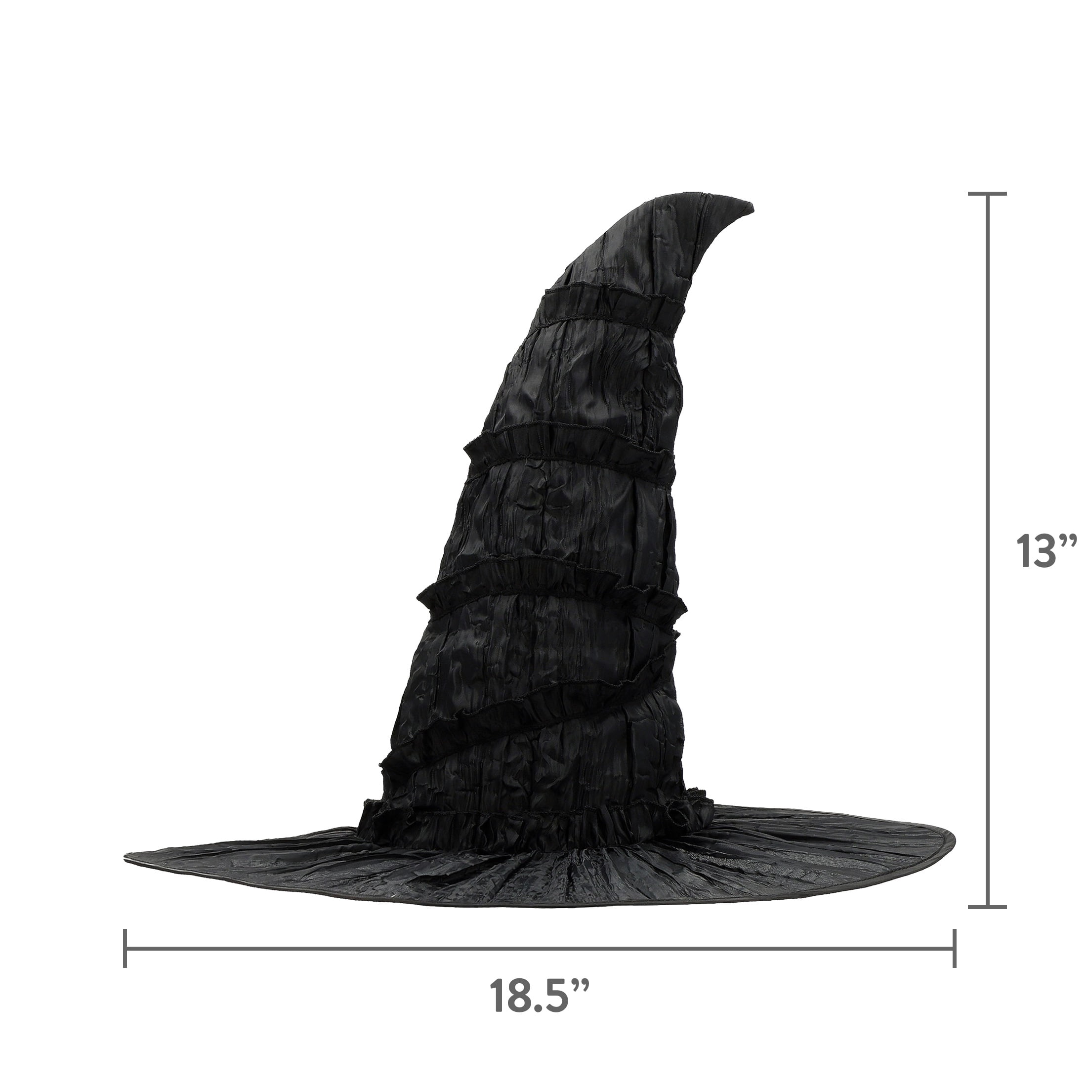 Witch Hat Costume Accessory for Adults, Black, Halloween by Way To Celebrate