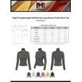 thumbnail image 2 of MixMatchy Women's Tight Fit Lightweight Solid/Stripe Long Sleeves Turtle Neck Top, 2 of 5