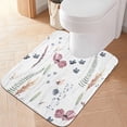 thumbnail image 3 of Floral Wildflowers Bathroom Rug 24"×16",Non-Slip High Absorbent Bath Mat Rug Machine Washable Bahtub Mats Home Decor, 3 of 7