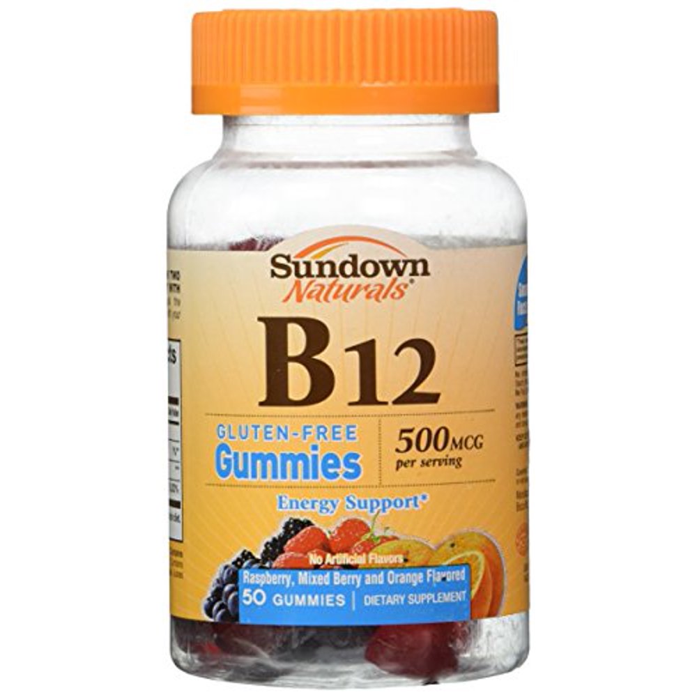 6 Pack Sundown Naturals Vitamin B12 500mcg Gummies 50 Each Walmart