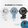 thumbnail image 7 of IRIS USA WOOZOO 3.5" Cordless Portable Clip On Fan, USB-C Rechargeable, Black, 7 of 7