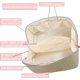 thumbnail image 4 of Large Cosmetic Bag PU Leather Makeup Bag Storage Makeup Bag For Women Girls 2 Layer Travel Toiletry Bag With Handle Divider Large Opening Metal Zipper, 4 of 4