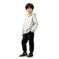 thumbnail image 3 of Youth Boys Girls Full Zip Hooded Sweatshirt Drop Shoulder Fleece Lined Hoodies Tween Fall Winter Warm Jacket Kangaroo Pockets, 3 of 5