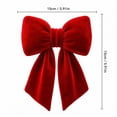 thumbnail image 3 of Velvet Bows for Christmas Tree for Wreaths Indoor Outdoor Easy Hanging for Window Stairs Porch Xmas Decoration Party Supplies Car Bow Wine, 3 of 7