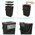 thumbnail image 3 of Hanging Trash Can with Lid, 3.2 Gallon Kitchen Hanging Garbage Can with Lid, Wall-Mounted Garbage Can for Cabinet, Under Sink, Bathroom, Bedroom, Office(1 Pack,12 L,Black), 3 of 7