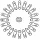 thumbnail image 1 of Laklulu Cierre Invisible Perchas con Ojo de Cerradura Cerradura de Metal Sujetadores de Pintura Perchas con Agujeros para Gabinetes Espejos Marcos de Cuadros Armarios 50 Piezas Cierre de Metal con, 1 of 5