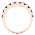 thumbnail image 5 of 1 ctw Wedding Band for Women - 18K Rose Gold Simulated Tanzanite Stackable Eternity Ring, 5 of 6