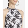 thumbnail image 5 of Moomaya Womens Printed Smocked Dress, Halter Neck Sleeveless Midi Gown, 5 of 9