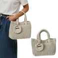 thumbnail image 2 of RUISINERY Handmade Crochet Bag Soft Yarn Handbag Fashion Knitted Bags Top Handle Purse for Casual Travel and Fashionable Women, 2 of 7