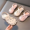thumbnail image 5 of Celivon Girls And Toddler Leather Sandals Girl Half Open Toe Mesh Flat Dress Little Big Kids Shoes Summer Casual Fashion Comfort, 5 of 9