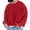 Red, variant on Men's Overszied Crewneck Sweatshirt Casual Lightweight Fleece Basic Pullover Tops Solid Color Soft Loose fit Sweatshirt