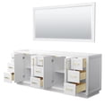 thumbnail image 2 of Wyndham Collection Miranda 84" No Sink Wood Double Bathroom Vanity in White/Gold, 2 of 5