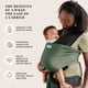 thumbnail image 3 of Moby Portabebés fácil de envolver para recién nacidos y niños pequeños (8-33 libras), portabebés, diseño liviano y manos libres para mamá y papá, ajustable para todo tipo de cuerpo (oliva/ónix), 3 of 5