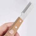 thumbnail image 5 of Dog Grooming Stripping Knife - Professional Pet Hair Removal Tool with Wood Handle, Multifunction Undercoat Brush for Cats and Dogs, Floating Hair Remover and Dematting Comb, 5 of 9