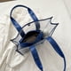 thumbnail image 2 of Bolso de mano para mujer, grande, transparente, para axilas, informal, de PVC, transparente (azul), 2 of 6