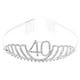 thumbnail image 1 of KAKOWELY Tiara de cumpleaños número 40 con cristales y diamantes de imitación, corona de reina, diadema con peines para el cabello y clip., 1 of 5