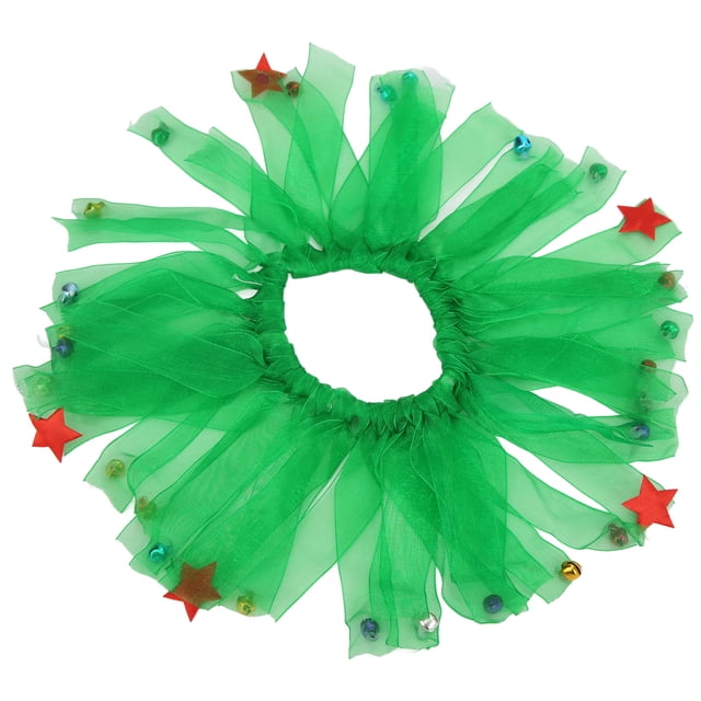 Collar navideño para mascotas collar de encaje elástico suave verde collar decorativo para perros con campanas y estrellas para mascotas gatos perros conejos animales ANGGREK Otros