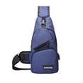 thumbnail image 3 of Seyurigaoka Men Sling Chest Bag Oxford Cloth Shoulder Bag Outdoor Travel Crossbody Pack with USB Charging Port, 3 of 6