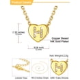 thumbnail image 6 of U7 Mother's Day Gifts for Women 14K Gold Plated Letter Pendant with Sparkle Cubic Zirconia Tiny Heart Letter Initial H Necklace Choker, 6 of 8