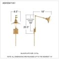 thumbnail image 4 of ASH33411A1 Hyacinth 1-Light Weathered Brass Wall Sconce, 4 of 5