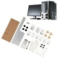 thumbnail image 3 of ATX ITX Open Chassis, DIY Computer Open Frame Rack for ITX Motherboard, Aluminum Bracket Bare Frame Support Hard Disk Expansion and 4 PCI Slots, 3 of 8
