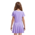 thumbnail image 2 of Moggemol Maillot de Bain à Manches Courtes pour Filles, Robe de Plage Surf Violet 150/TG, 2 of 5