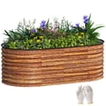 thumbnail image 1 of Outsunny 5 x 2.5 x 2 ft Galvanized Raised Garden Bed, Easy DIY, Brown, 1 of 10