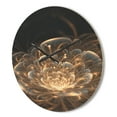 thumbnail image 3 of Designart 'Golden Rays With Fractal Flower' Modern Wood Wall Clock, 3 of 5