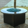 Fire Pit Glass Aqua Blue Reflective Fire Glass Beads 3/4