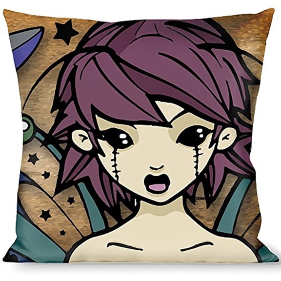 Buckle-Down Throw Pillow - TJ-Fairy Gothic