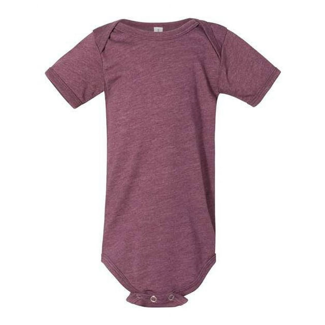 Bella Canvas Cache-Couche en Jersey pour Bébé, 3-6, Bordeaux Chiné