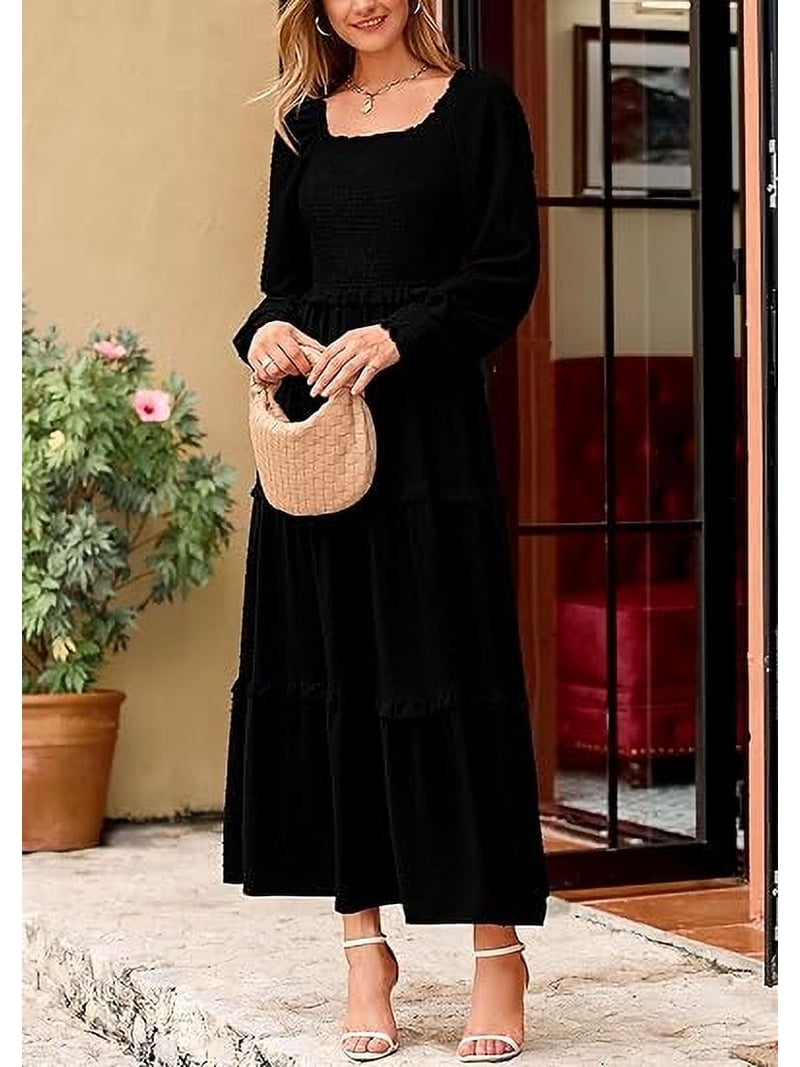 knee length dresses for ladies Wrangler Women's Smocked Bodice A-Line Dress main image 0