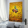 thumbnail image 3 of Migración: Un viaje patas arriba Cuadro decorativo colgante - Arte de pared - Póster enmarcado - Decoración de pared - Regalos para familia, amigos y aficionados 40*60 cm, 3 of 6